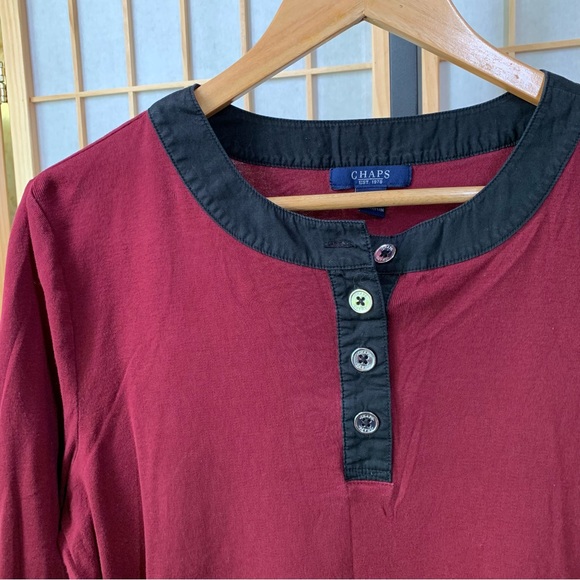 Ralph Lauren CHAPS 100% Cotton 3/4 Sleeve Polo Tee - Picture 2 of 5